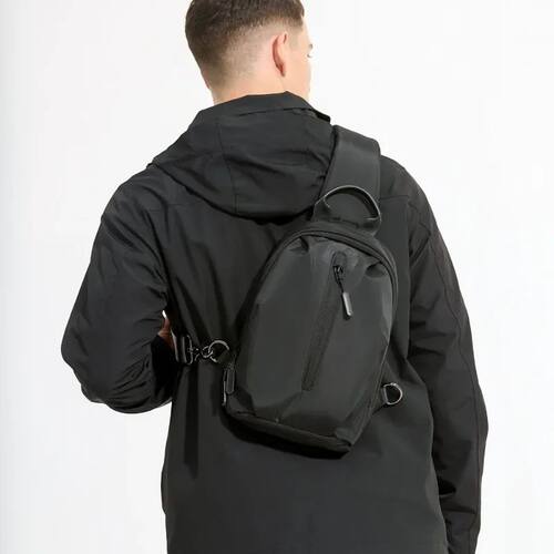 Casual Chest Bag Men Waterproof Crossbody Bag Wide Shoulder