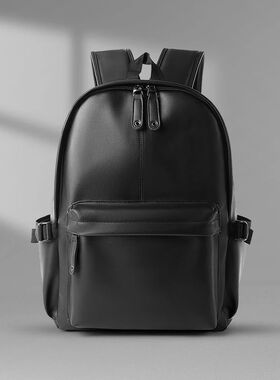 Men Leather Laptop Backpack Large Antitheft Travel Backpack