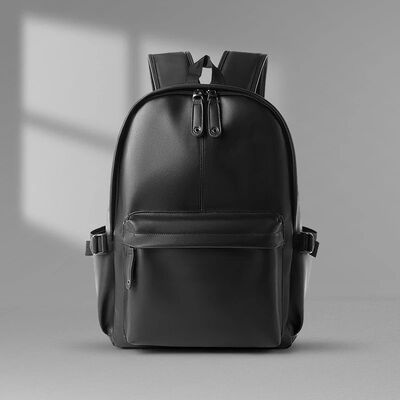 Men Leather Laptop Backpack Large Antitheft Travel Backpack