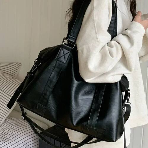 Big Black Shoulder Bags for Women Large Hobo Shopper Bag Sol