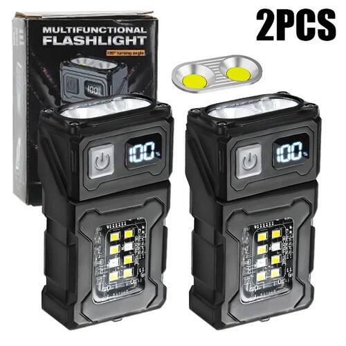 Mini LED Flashlight Outdoor Portable Magnetic Torch Lamp for