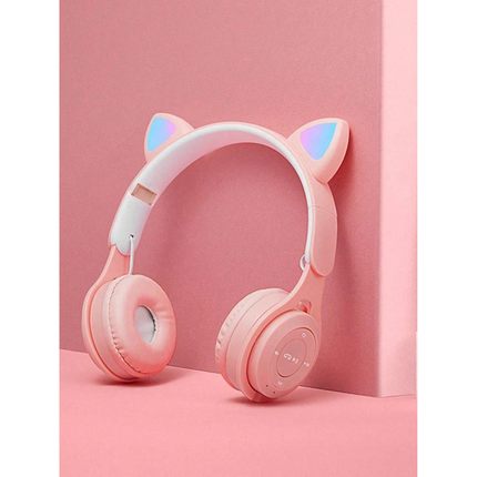 Headband wireless headset, flashing cat ears wireless headse