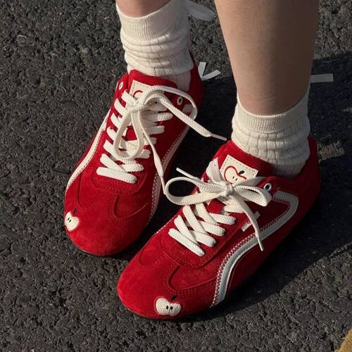 Red  Training Shoes Women's Soft Bottom Lightweight and Comf