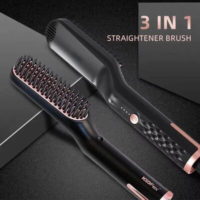 Ceramic Man Beard Hair Straightener Fast Heating Brush Multi