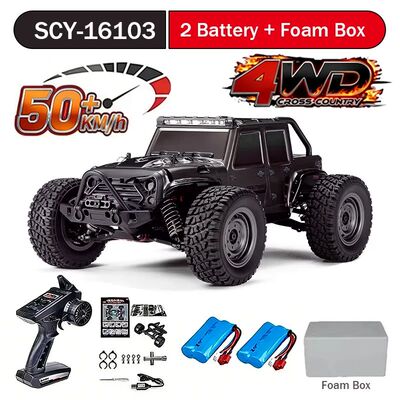 16103 Fast Rc Cars 50km/h 1/16 Off Road 4WD with LED Headlig