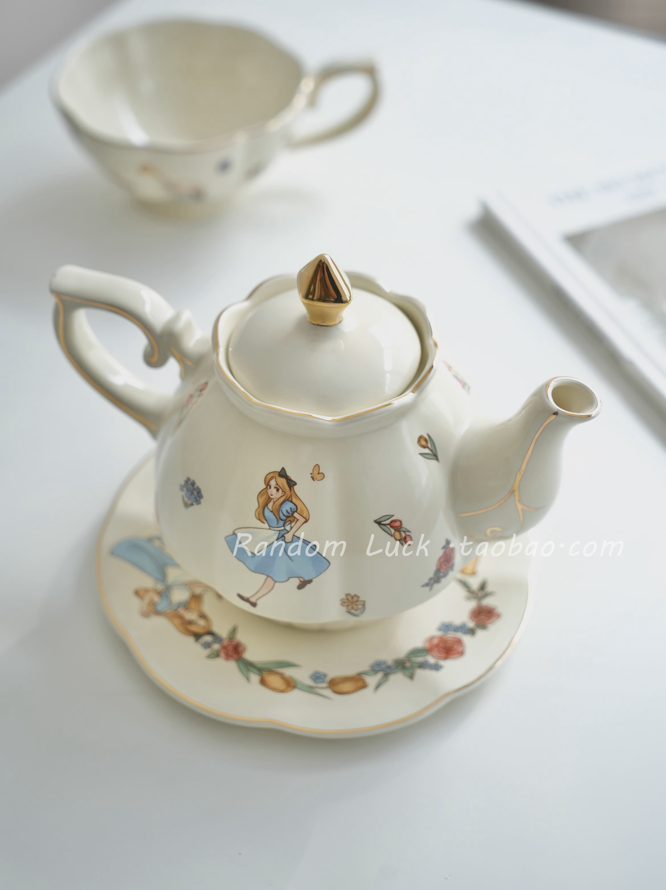 RandomLuck爱丽丝梦游仙境英式下午茶具套装陶瓷茶壶咖啡杯礼盒