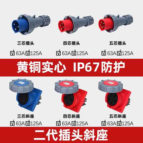 禾丰航空工业63A125A三芯四线