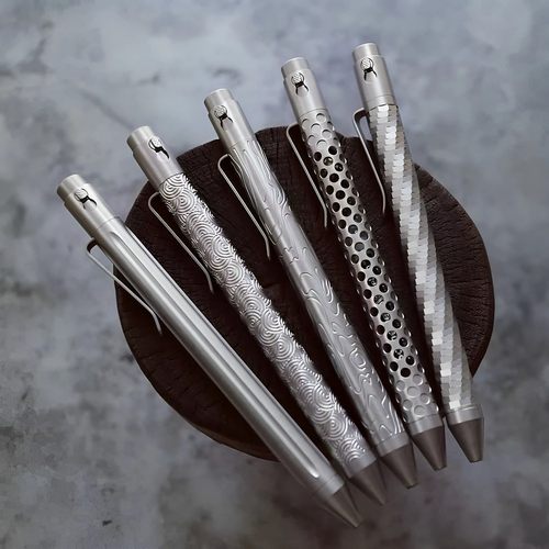 7款双锁定机械按压中性签字圆珠笔纯钛合金G2芯诺丁汉Nottingham