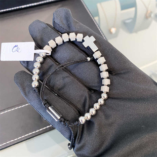 官方正品 KALRA轻奢高级感微镶锆石球皇冠手链男士 时尚 手圈 CELIE