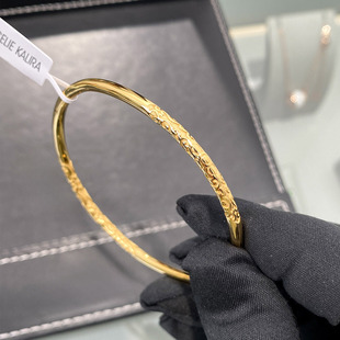 CELIE 复古乾坤圈繁花卷草纹男女手镯高级感情侣礼物 KALIRA中式