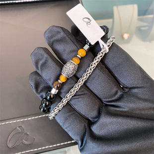 官方正品 KALRA双层叠戴手圈潮流复古款 嘻哈男士 转运珠手链 CELIE