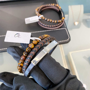 官方正品 KALRA时尚 气质小众多层编织手链复古流行款 男手环 CELIE