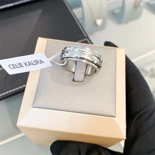 KALRA欧美刀痕款 戒指可转动潮流小众男生食指环 CELIE 官方正品