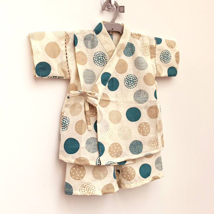 纯棉日本儿童甚平浴衣宝宝和服套装男孩温泉汗蒸夏睡衣家居服亲子