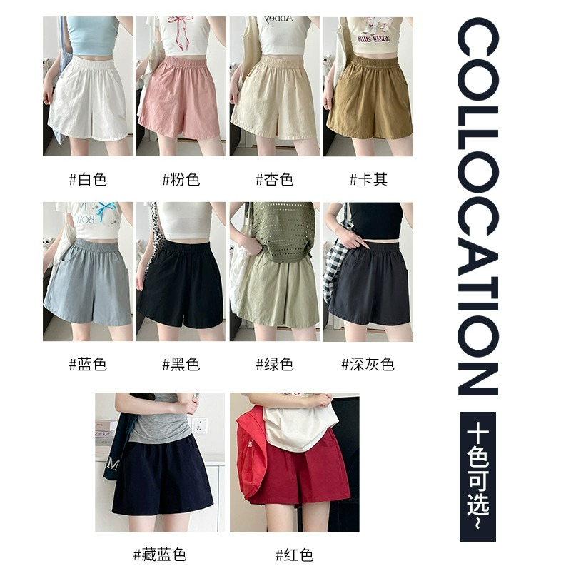 黑色棉麻短裤女夏2025新款高腰显瘦宽松休闲阔腿小个子运动五分裤
