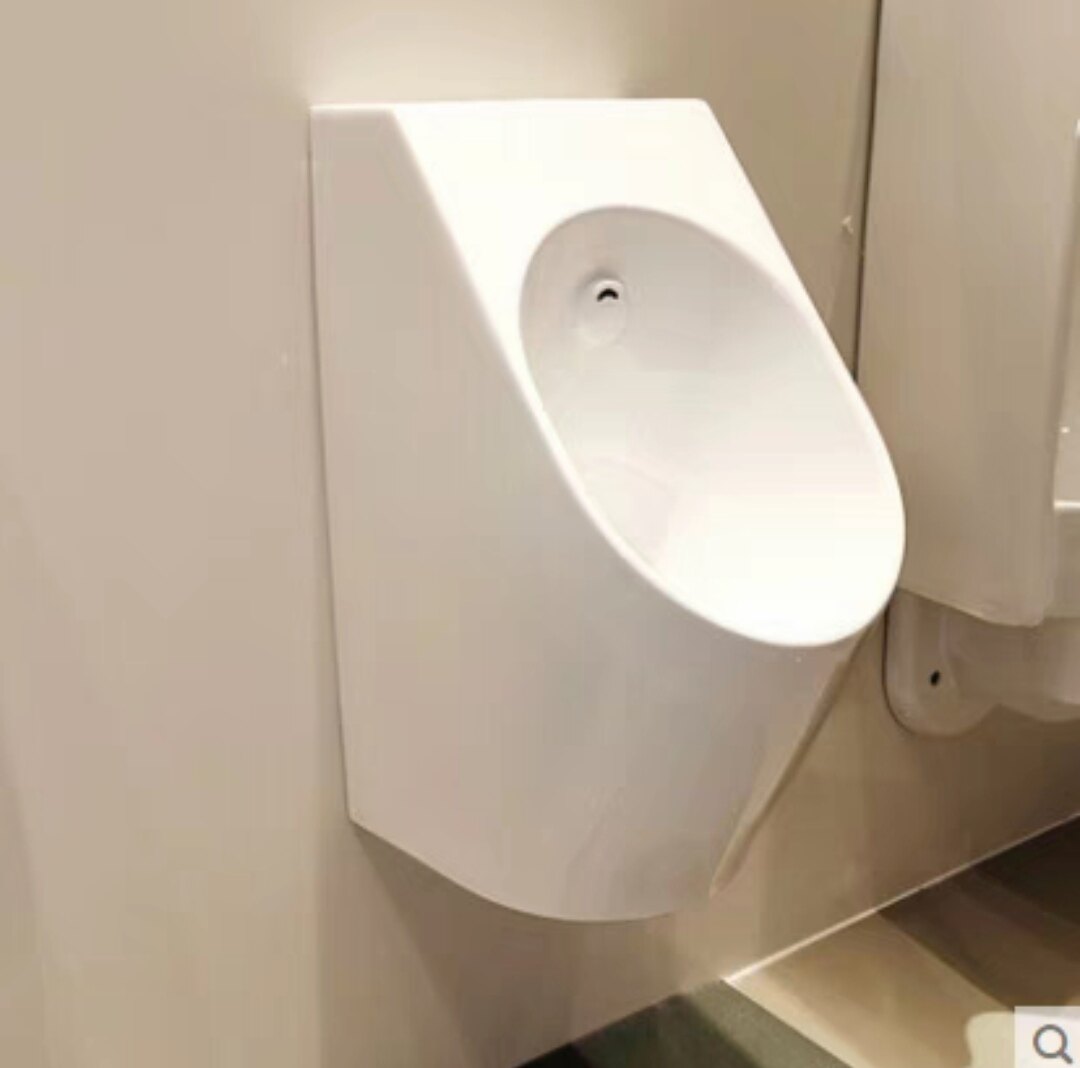 一体式黑色小便斗自动感应器挂墙式男陶瓷智能小便池家用工程酒店