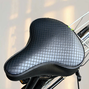 防水皮革自行车座套四季 单车坐垫套脚踏共享单车坐套 通用耐磨女式