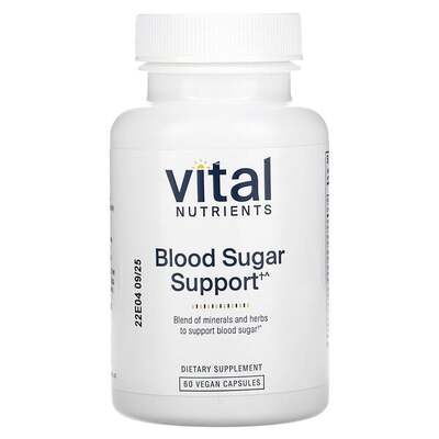 Vital Nutrients，血糖支持，60粒全素胶囊