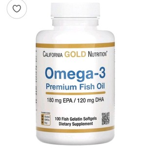 California Gold Nutrition欧米伽-3优质鱼油100粒装机体抵抗健康