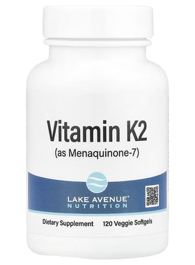 Lake Avenue Nutrition维生素 K2（甲萘醌-7），120 粒素食软胶囊