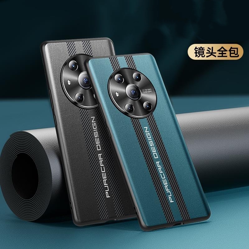 适用OPPO Reno14Pro五金素皮系列Reno13商务Reno12/11/10碳纤维纹理Reno9/8/7/6/5手机壳Findx6皮纹保护套