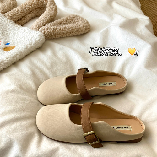 糯糯温柔~！软底踩屎感包头凉拖鞋女夏季透气外穿懒人一脚蹬凉鞋