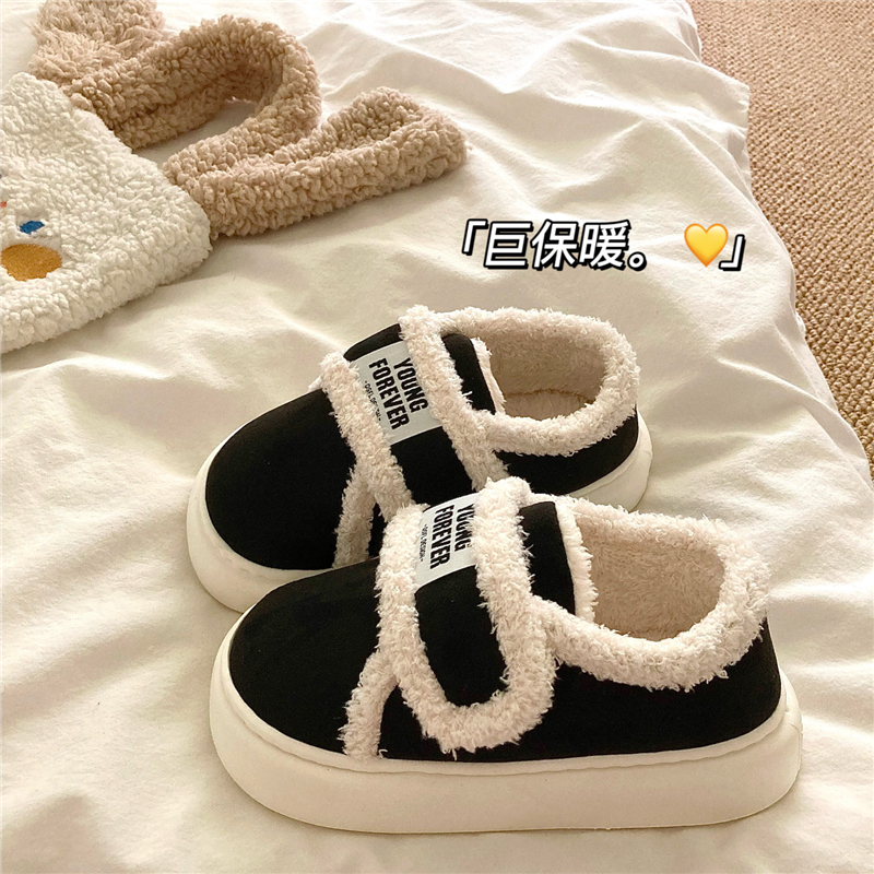 冬日奶酪包~！懒人魔术贴可爱保暖加绒棉鞋女冬季厚底防滑雪地靴