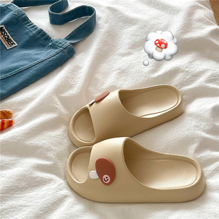 防滑透气外穿厚底凉拖 女夏季 雨林蘑菇 可爱ins软萌居家浴室拖鞋