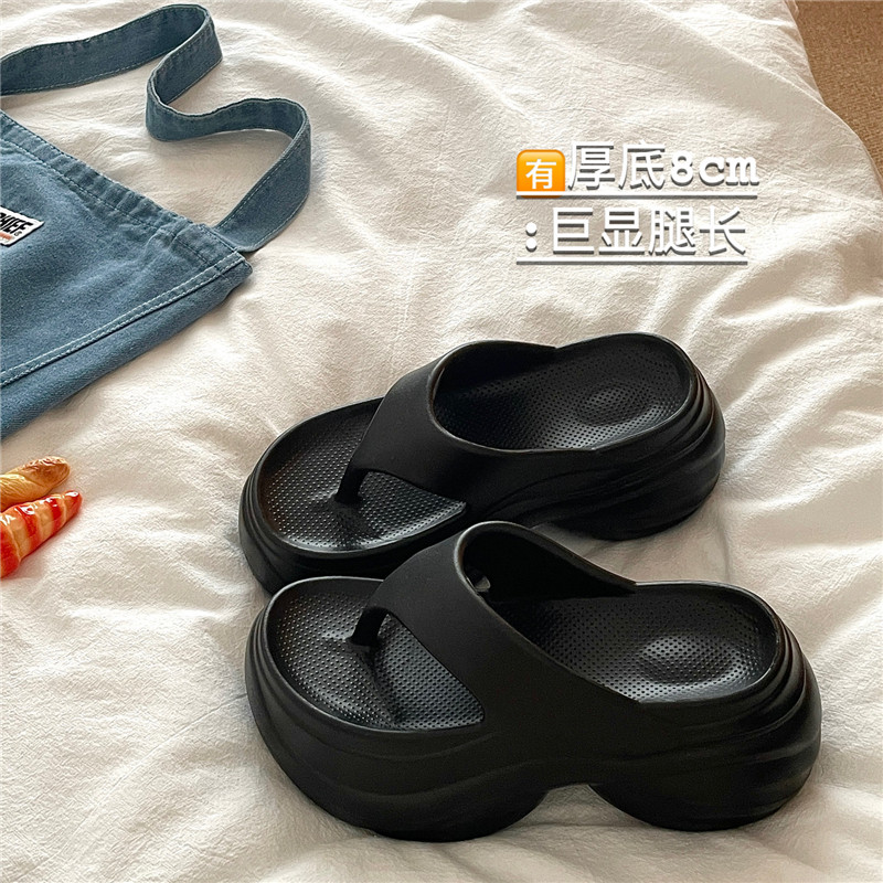 8cm显瘦腿精~！厚底增高ins外穿夏季人字拖女防滑透气沙滩凉拖鞋,女鞋,人字拖,淘宝优惠券,粉丝福利购,淘宝优惠卷