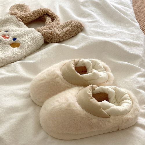 毛茸茸保暖毛毛鞋女ins