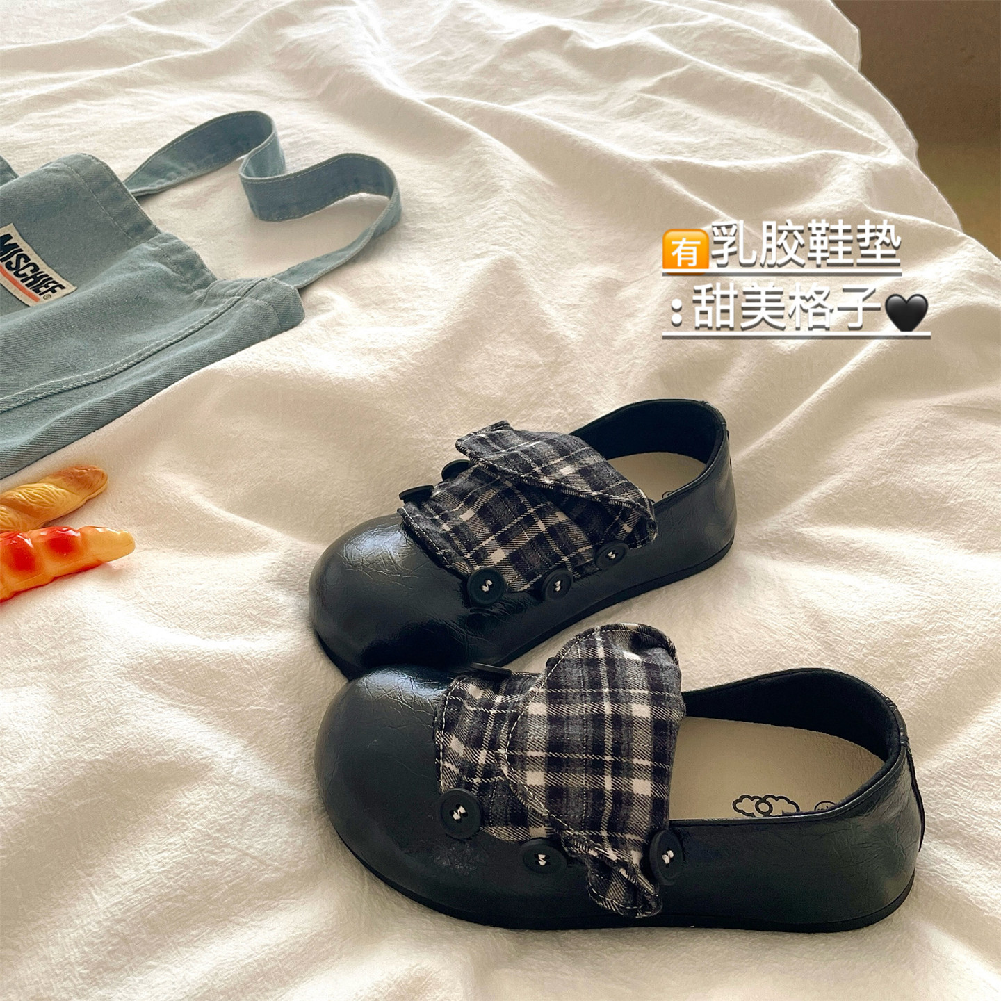 暗黑童话~！甜酷ins玛丽珍单鞋女2026秋季新款厚底休闲芭蕾板鞋潮图片
