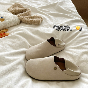 两穿高级感~！踩跟ins懒人一脚蹬勃肯半拖鞋女防滑透气外穿凉拖鞋