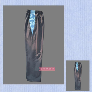 陕西西安交大附中定制男女校裤冬季加绒裤藏青色拼接淡蓝色校服裤