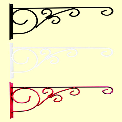 铁艺挂钩灯笼支架大门口阳台壁挂挂架花架花篮鸟笼花盆路灯杆挂饰