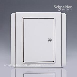 施耐德 E3000都会10A 带LED指示横式大按板单联双控开关（白+白）
