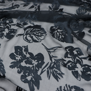 宽幅树叶真丝烂花绡旗袍汉服连衣裙衬衫桑蚕丝服装布料面料