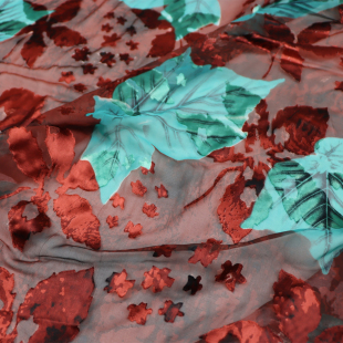 宽幅花朵真丝烂花绡旗袍汉服连衣裙衬衫桑蚕丝服装布料面料