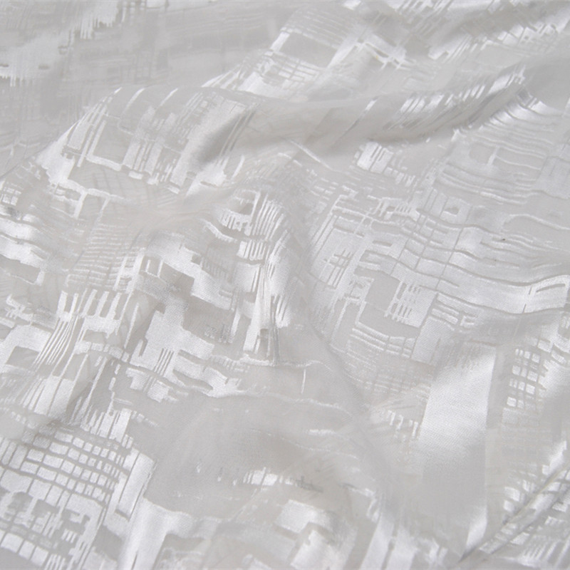 宽幅不规则图案真丝烂花绡旗袍汉服连衣裙衬衫桑蚕丝服装布料面料