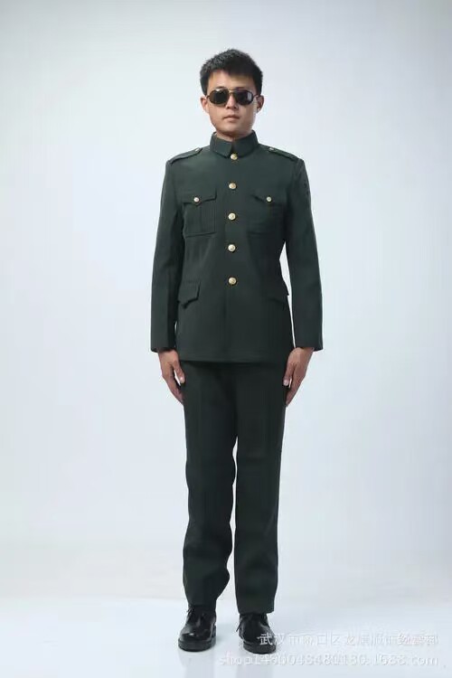 二手冬季立领加厚上衣裤子中山领保安服冬款