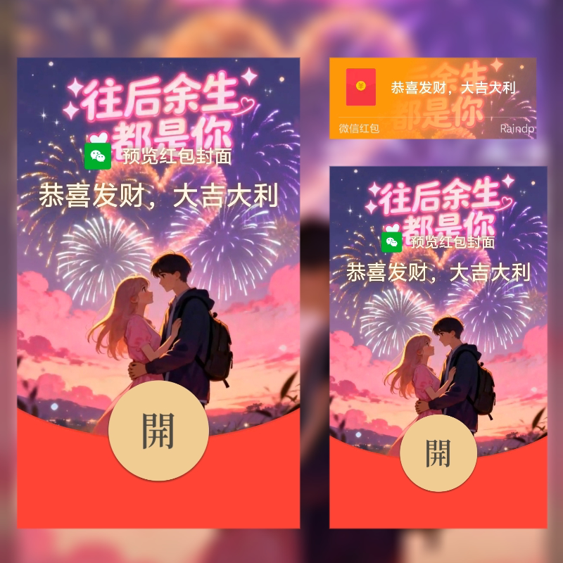 2026新款520情人节微信红包封面动态往后余生都是你