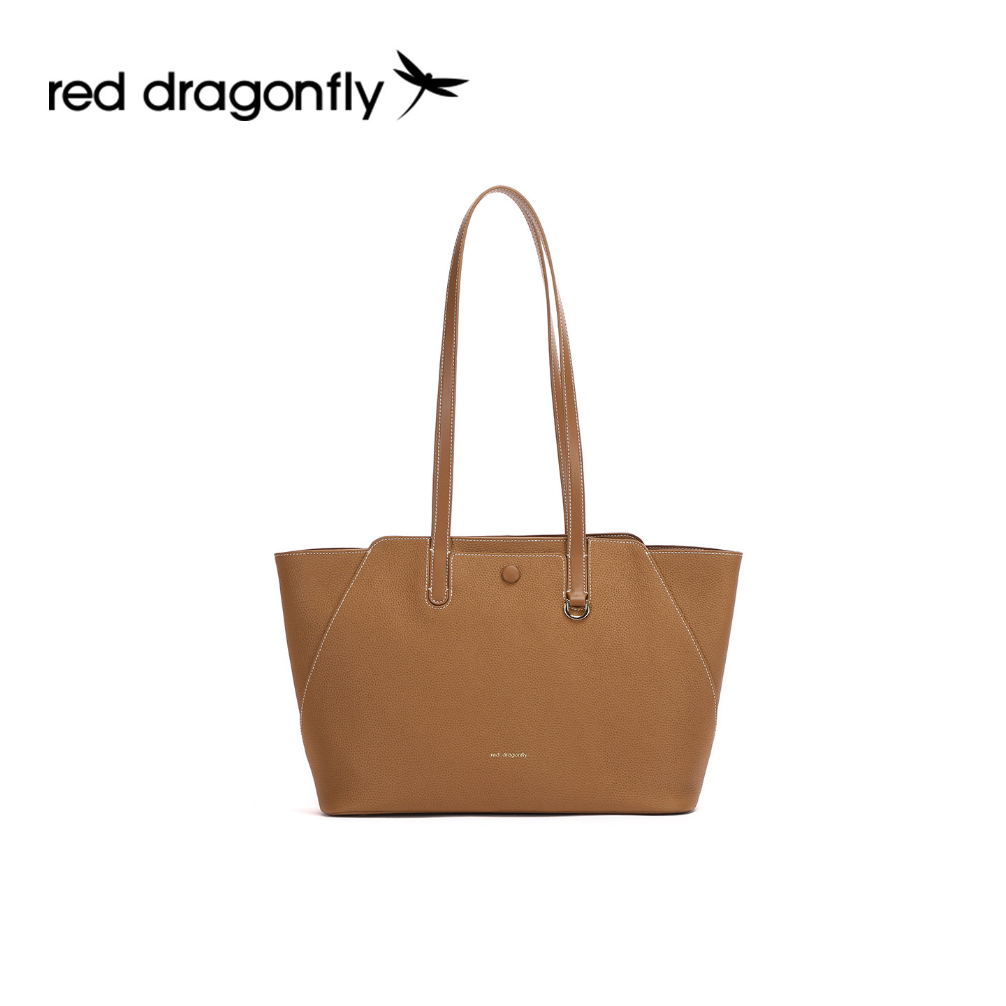 红蜻蜓真皮单肩托特包日常时尚通勤百搭女包大容量头层牛皮手提包