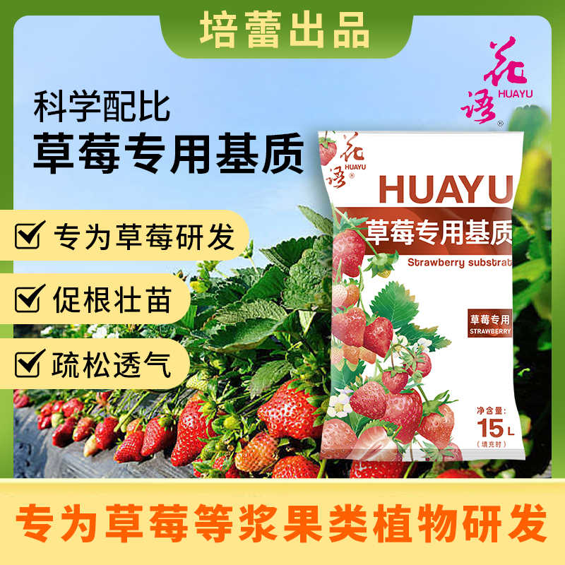 草莓专用营养土瓜果盆栽育苗种菜通用有机疏松透气泥炭土壤种植土