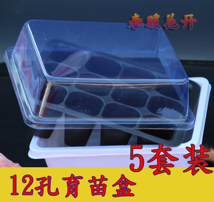 扦插播种12孔育苗穴育苗箱育苗盒穴盘育苗块保温保湿育苗盆育苗钵