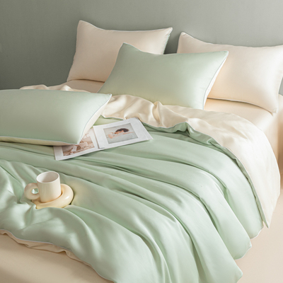 新款麻绳款水洗冰丝被套四件套