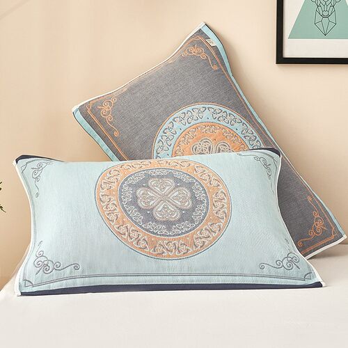 枕巾纯棉一对防滑吸汗欧式家用