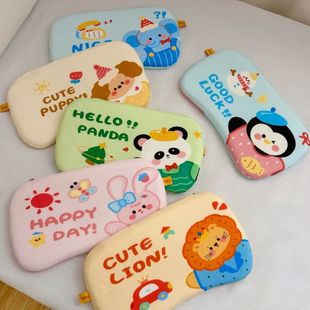 秋冬牛奶绒卡通双面柔软亲肤定型枕矫正头型枕头单枕套枕芯内胆