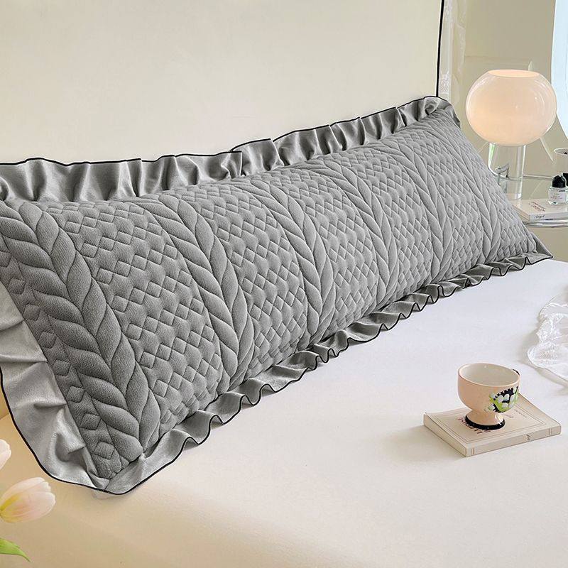 冬季加厚牛奶绒夹棉花边枕套情侣双人加长枕芯套枕头套腰靠垫套暖,床上用品,枕套,淘宝优惠券,粉丝福利购,淘宝优惠卷