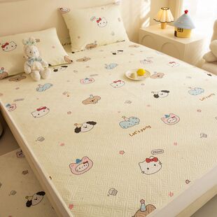 全棉纯棉防水床垫隔尿垫姨妈垫护理垫学生宿舍薄款床褥护垫三件套