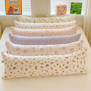 新款双层纱全棉纯棉长条抱枕可拆洗枕头侧睡枕夹腿学生孕妇搂抱枕