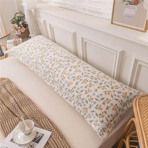 双人长枕套A类水洗棉麻单枕芯套